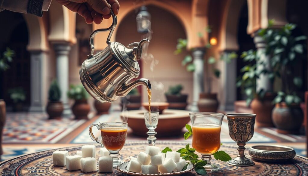 Moroccan tea preparation process Moroccan tea preparation process